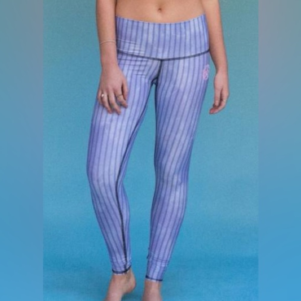 TEEKI Indigo Stripe STARBIRD HOT PANT Sheriff Star Full Length Leggings XS